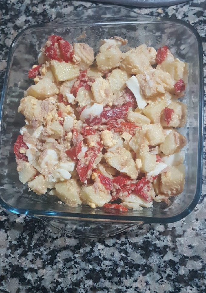 Una foto de Patatas con pimientos asados