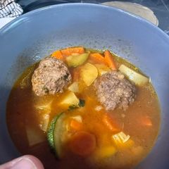 A picture of Albondigas - Mexican Meatball Soup.