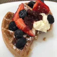 Una foto de Waffles perfectos
