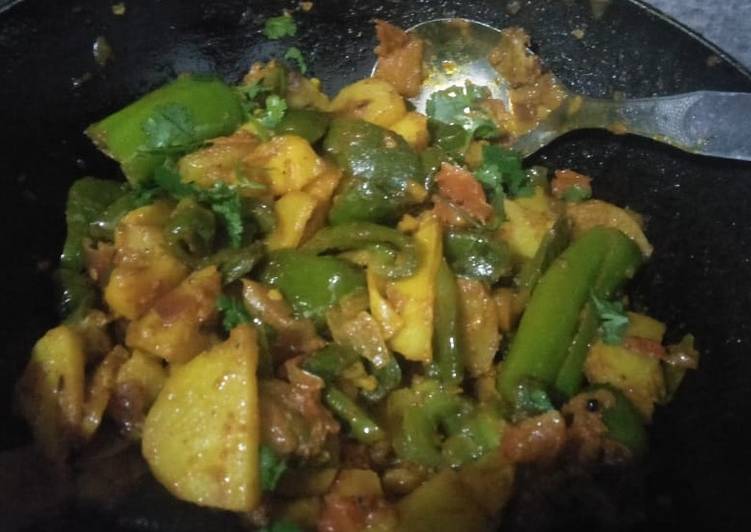 Recipe of Any-night-of-the-week Potato capsicum