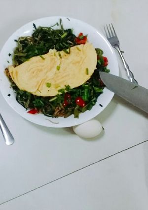 Hình của món Mì gói xào rau.