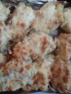 Una foto de Patatas rellenas con beicon a la bechamel