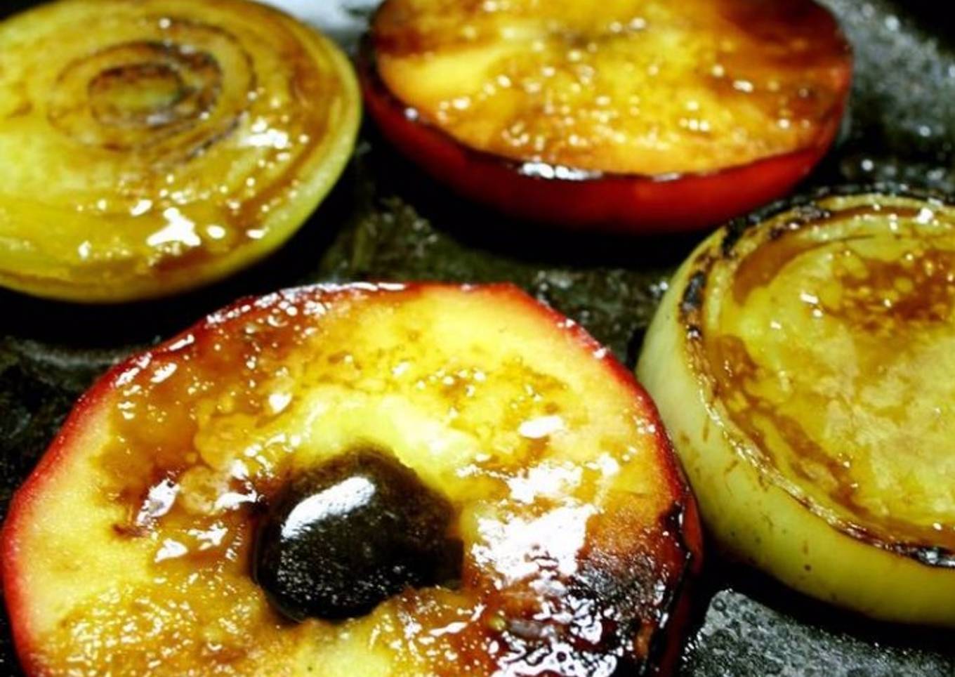 Apple and Onion Steaks with Wasabi Soy Sauce
