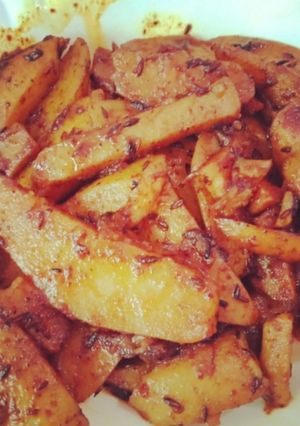 A picture of Jeera aloo.