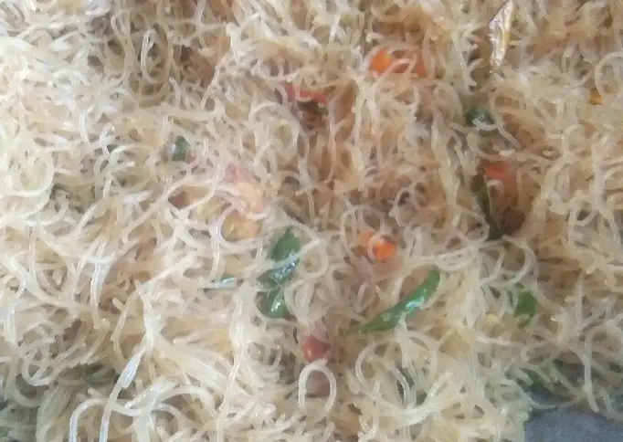 Tumis bihun cabe ijo