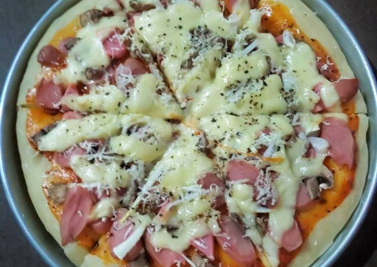 Pizza Sosis Jamur