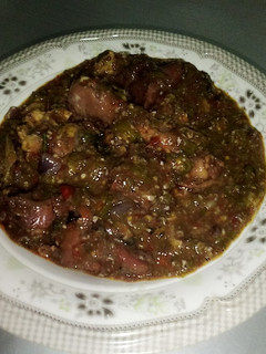 A picture of Rich okro soup.