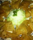 Crema de aguacate y chips
