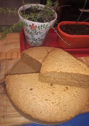 Una foto de Mi primer receta: Bizcochuelo de harina integral 🥧🧉