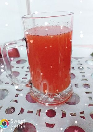 صورة لوصفة عصير الفراولة والاناناس 🍓🍓🍋🍋