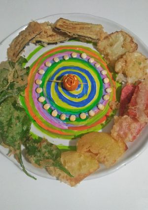 A picture of Vegetables tempura.