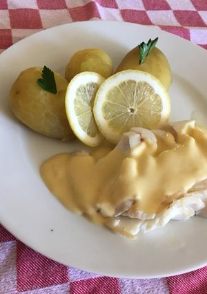 Une photo de Dos de Cabillaud, sauce beurre au citron