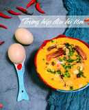 Trứng hấp tôm đậu hủ (cthuc mẹ Bông)