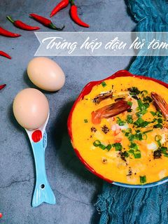 Hình của món Trứng hấp tôm đậu hủ (cthuc mẹ Bông).