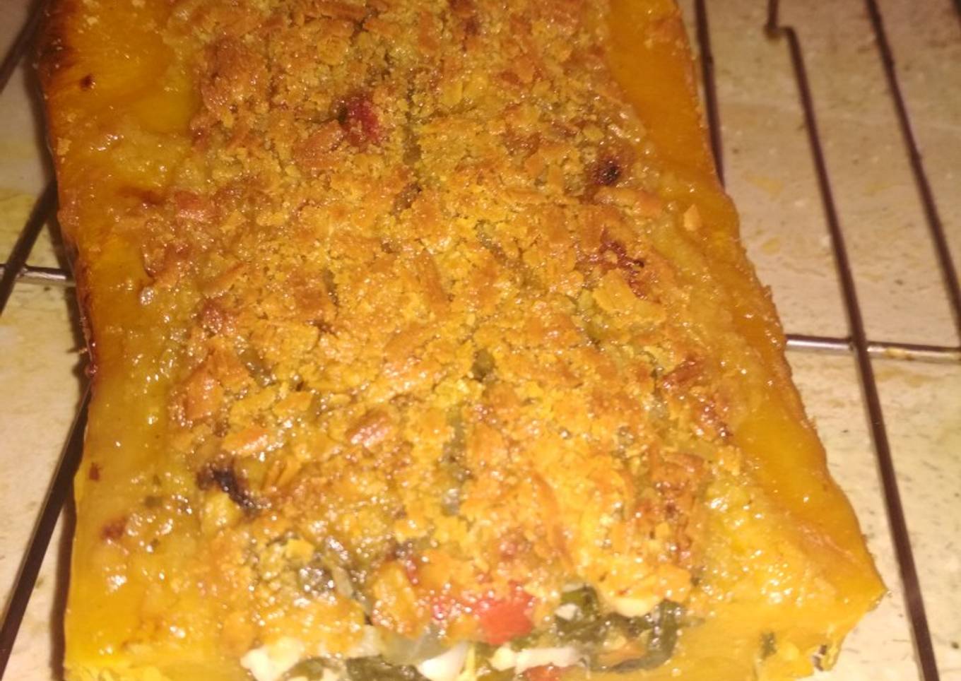 Calabaza rellena de pollo