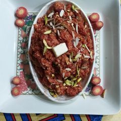 A picture of Carrot paneer Halwa.