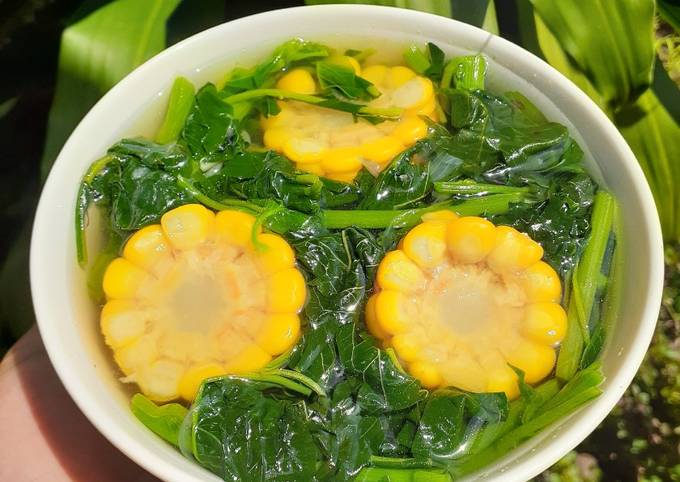 Yuk intip, Bagaimana cara bikin Sayur bening bayam jagung (menu busui #1) dijamin spesial