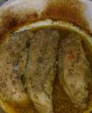 Filetes de cerdo a la mostaza en jugo de naranja🍊