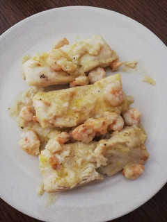 Una foto de Bacalao con gambas