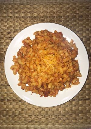 صورة لوصفة معكرونة حمرة