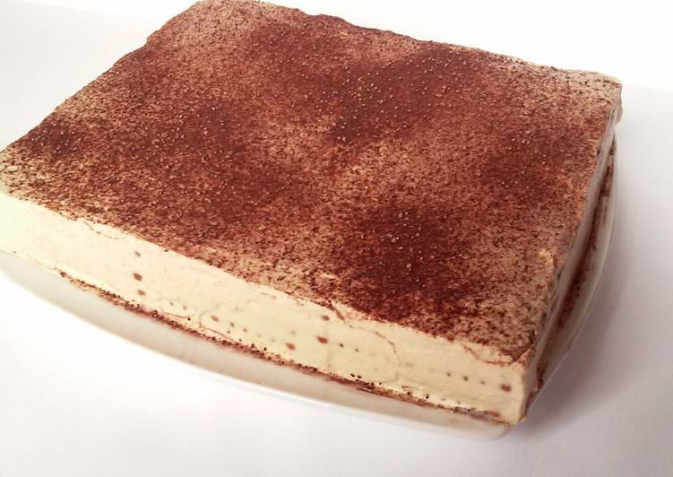 Tarta de galletas sabor a moka