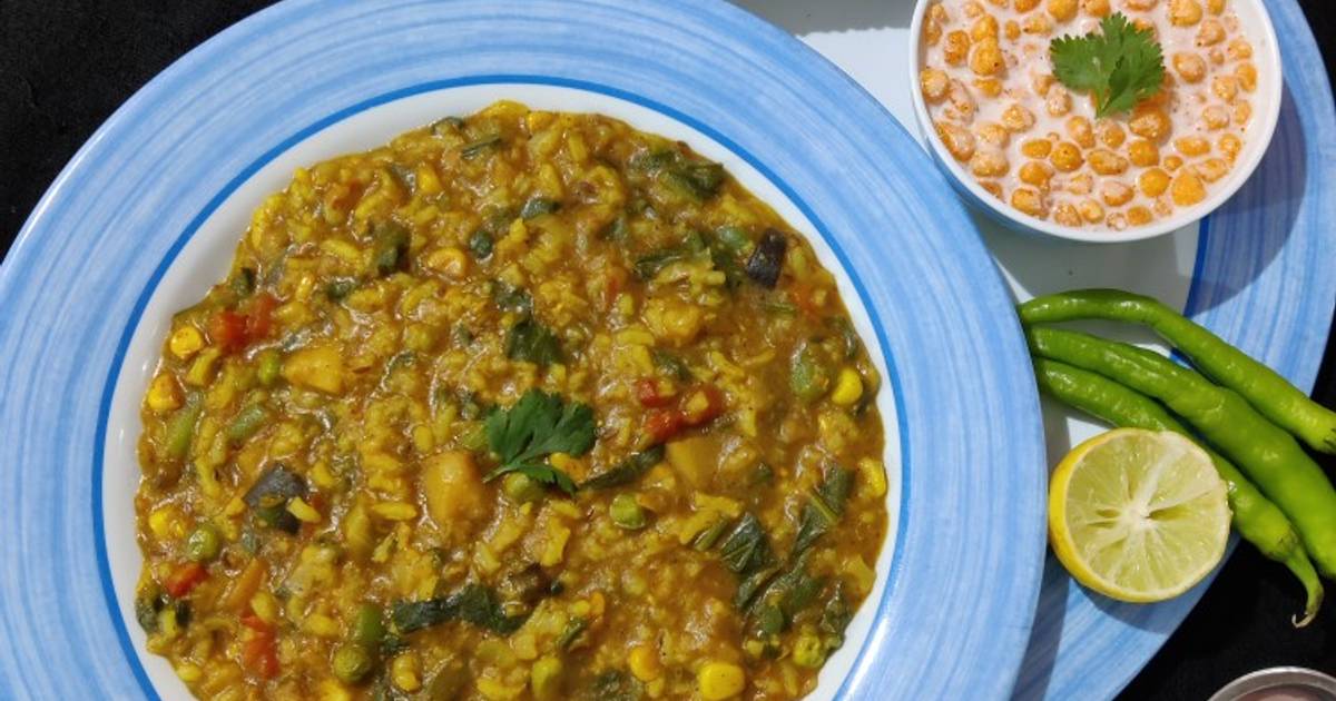 Disha Prashant Chavda દ્વારા રેસીપી પાલક કોર્ન ખીચડી (Palak Corn