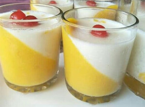 A picture of Mango Vanilla Panna Cotta.