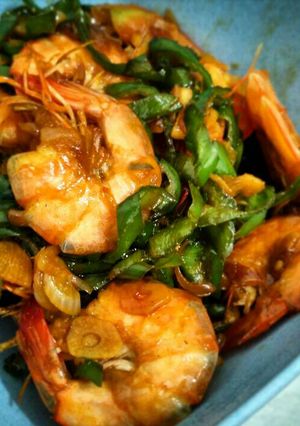 Foto resep Udang Cabai Hijau
