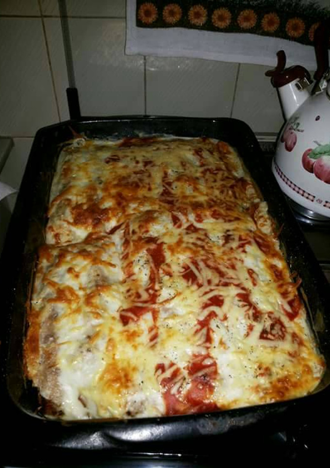 Una foto de Canelones de carne y verdura