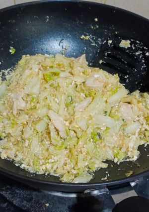 รูปของ อกไก่ผัดกะหล่ำวุ้นเส้น
