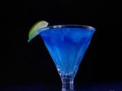 A picture of blue curacao syrup