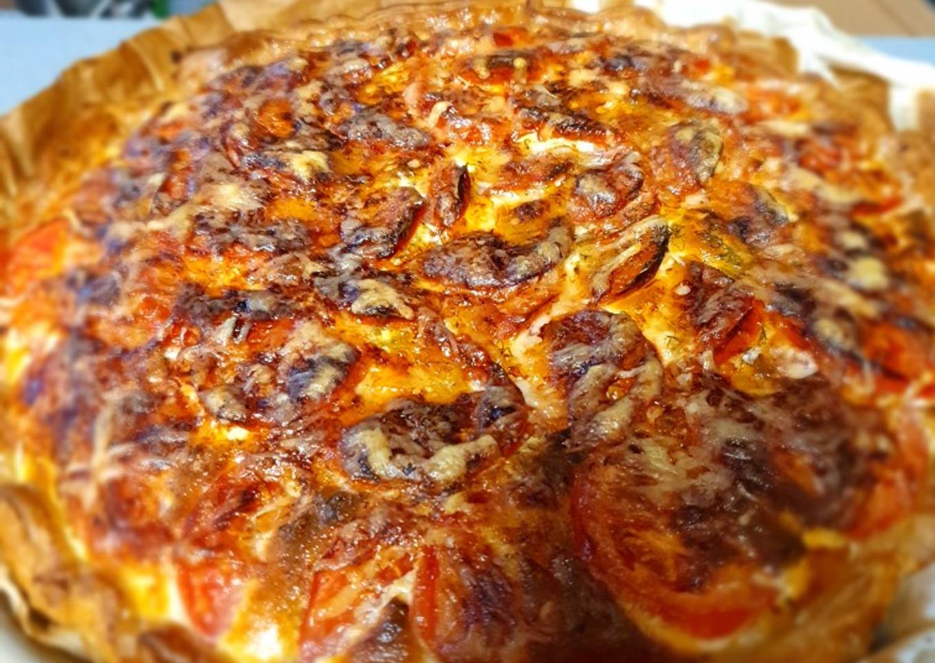 Tarte thon tomate moutarde