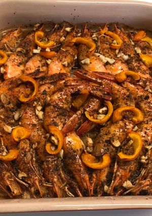 Foto resep Grilled barbecue prawn