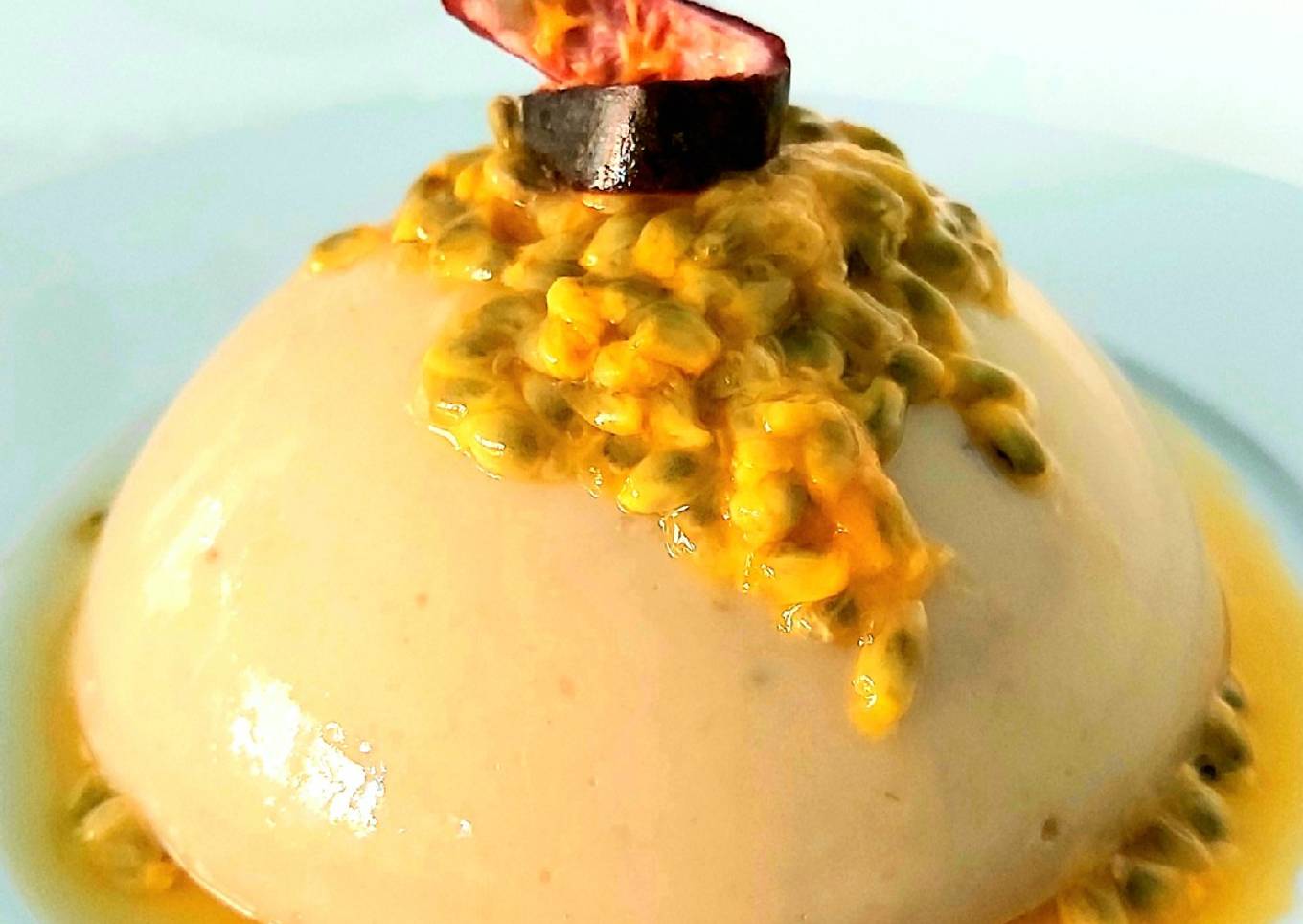 Flan banane et passion