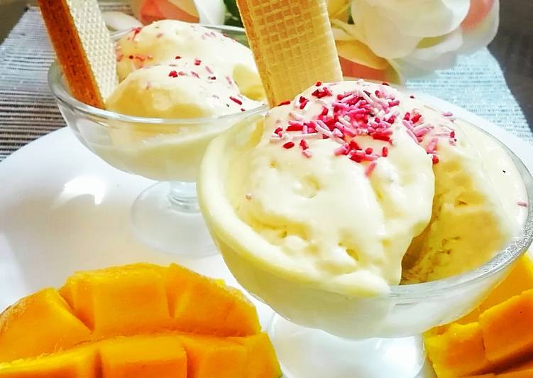 Steps to Make Homemade Mango Icecream