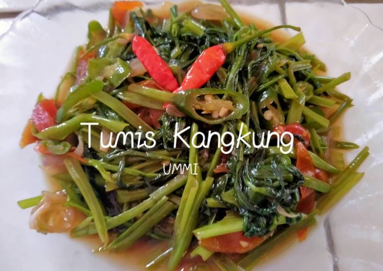 Langkah memasak Tumis Kangkung mantap