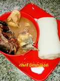 Nsala soup and akpu 😋😋