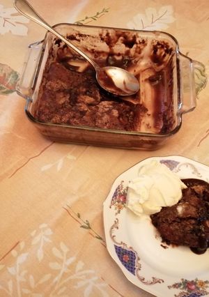 Una foto de Puding cake de chocolate