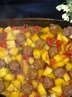 صورة لوصفة بطاطس بالكفته الكور