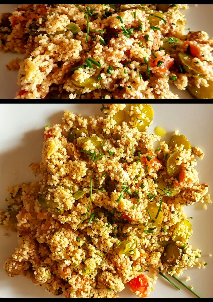Una foto de Tofu con "falso tabulé" 😉👨‍🍳