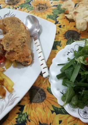 عکسی از دستور مرغ سوخاری