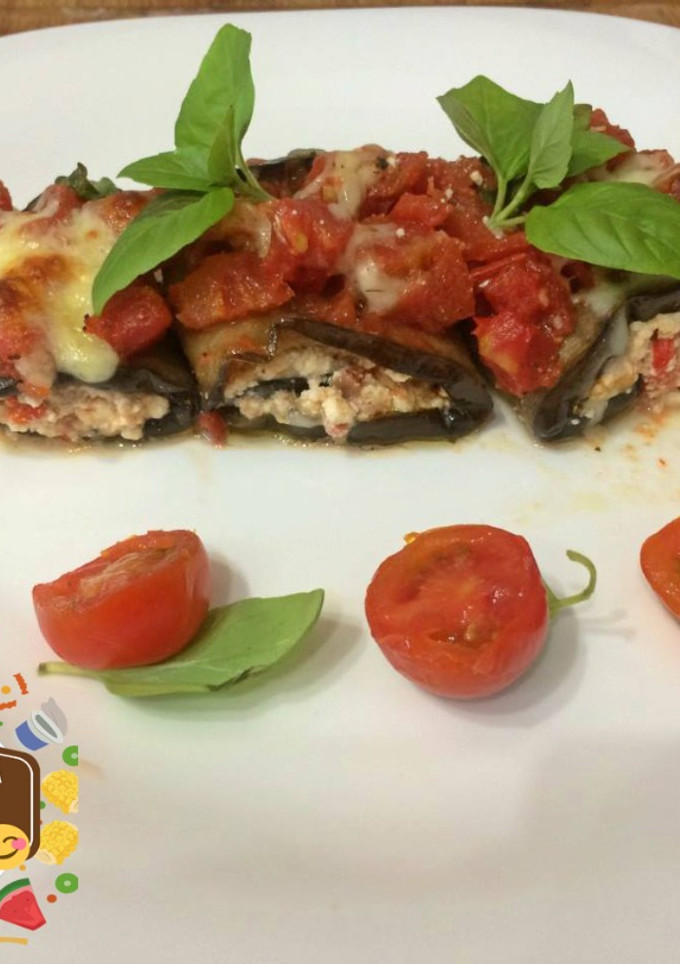 Una foto de Involtini de berenjena