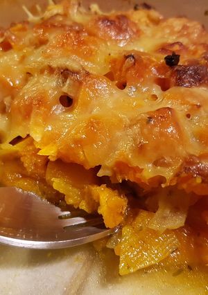 A picture of Hungarian Blue Squash Gratin.
