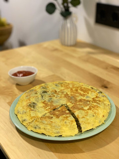 Una foto de Tortilla de judías verdes con tomate con Thermomix