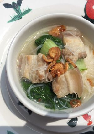 A picture of Vermicelli In Pork Belly Soup.