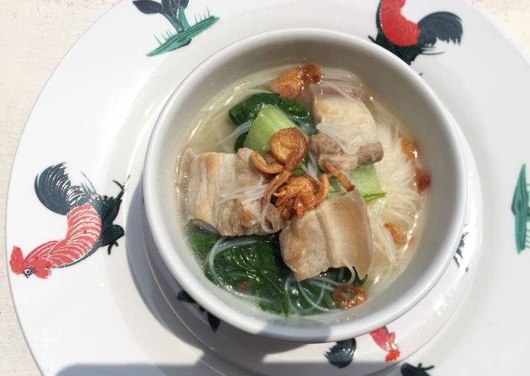 Recipe of Homemade Vermicelli In Pork Belly Soup