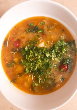 A picture of Zafrani Daal Gosht.