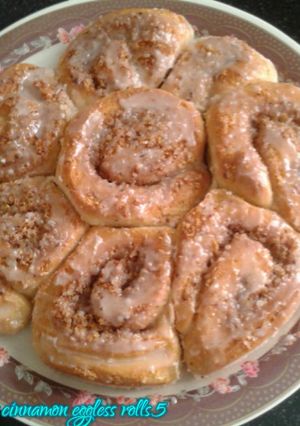 A picture of Coconut cinnamon eggless rolls.