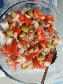 Una foto de Ensalada de alubias