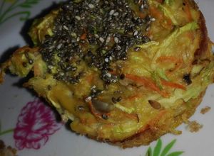 Una foto de Muffins de zuchinni y zanahoria